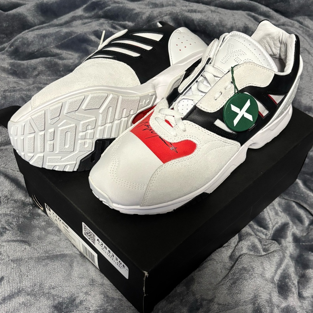 Adidas Y-3 White, Black, and Red Men's Sneakers
